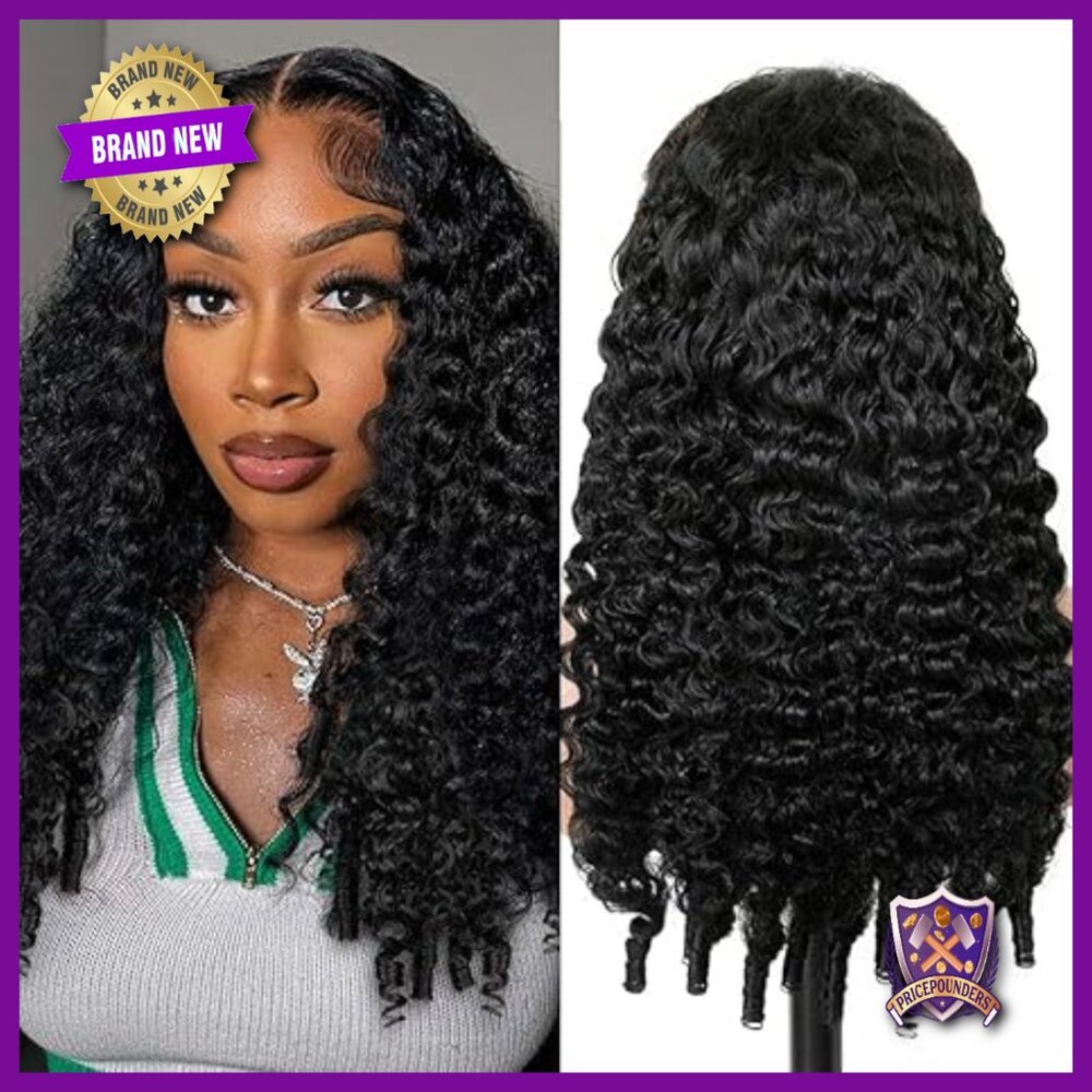 13x6 HD Lace Front Wig Human Hair 250 Density Water Wave 24 Inch